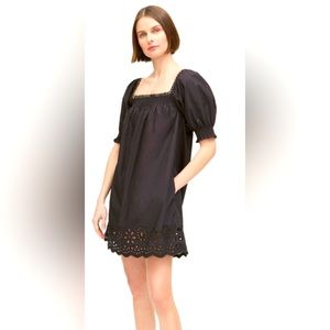 RHODE evie black mini dress